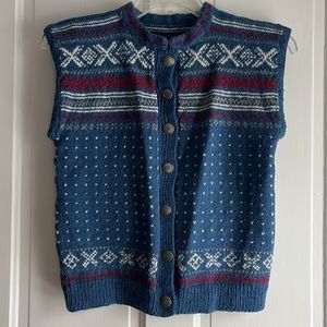 Hand knit sweater vest